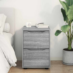 vidaXL Storage Cabinet 40 x 48 x 57 cm Engineered Wood Grey Sonoma 4