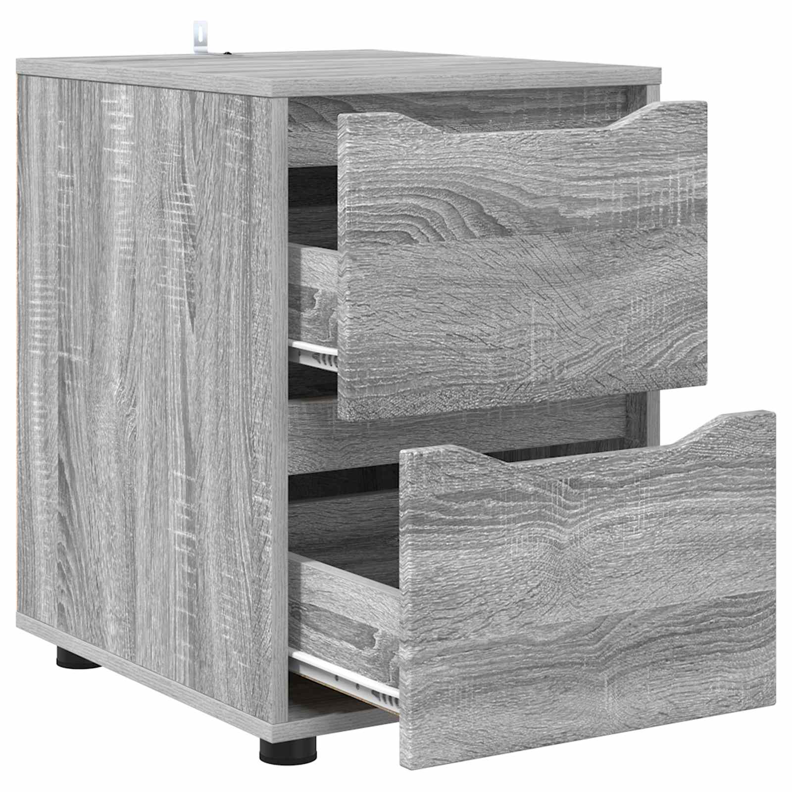 vidaXL Storage Cabinet 40 x 48 x 57 cm Engineered Wood Grey Sonoma 5