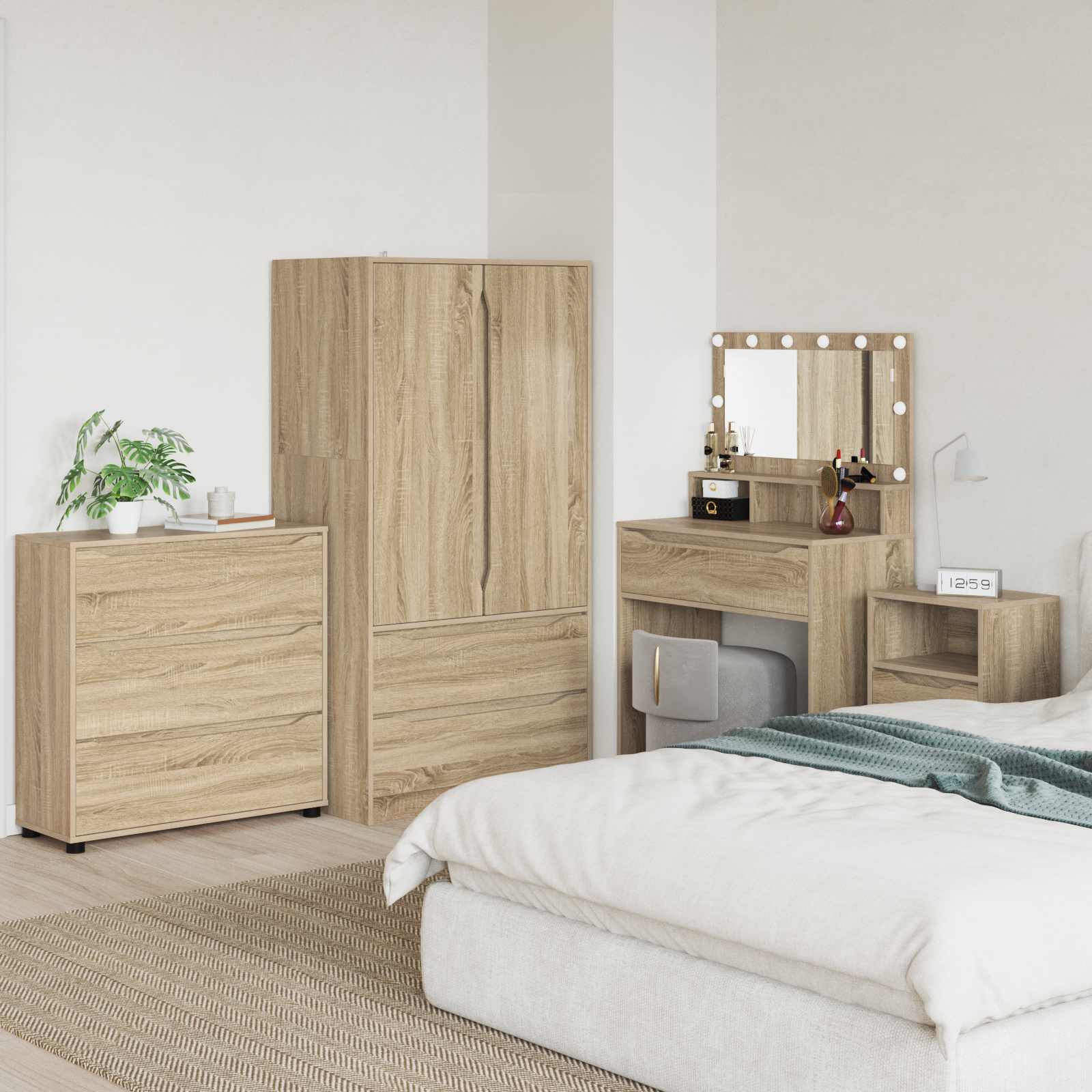 vidaXL Storage Cabinet 80 x 31 x 81 cm Engineered Wood Sonoma Oak 1