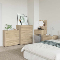 vidaXL Storage Cabinet 80 x 31 x 81 cm Engineered Wood Sonoma Oak 4