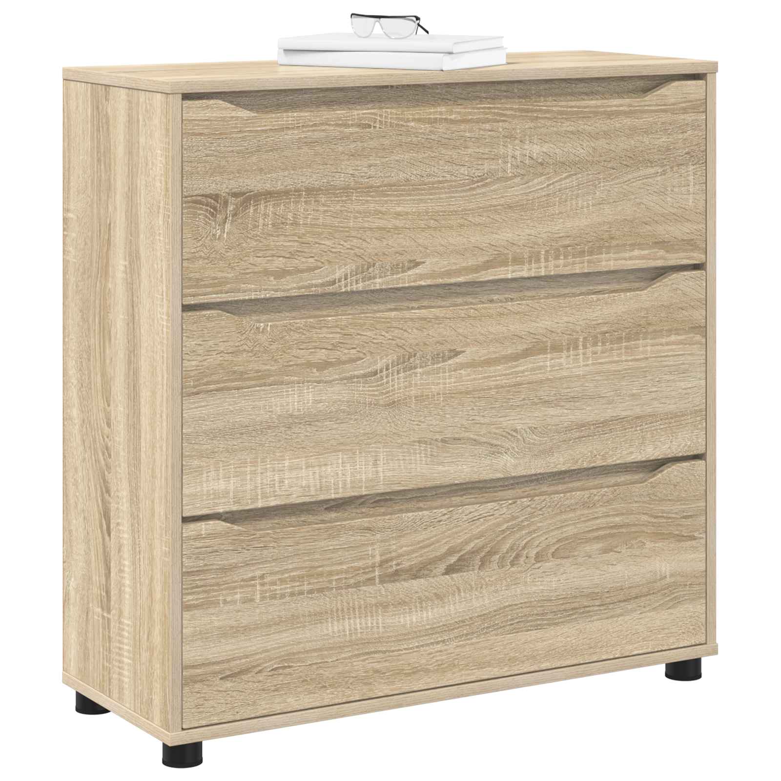 vidaXL Storage Cabinet 80 x 31 x 81 cm Engineered Wood Sonoma Oak 3