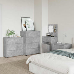 Storage Cabinet Engineered Wood Concrete Grey, image 4