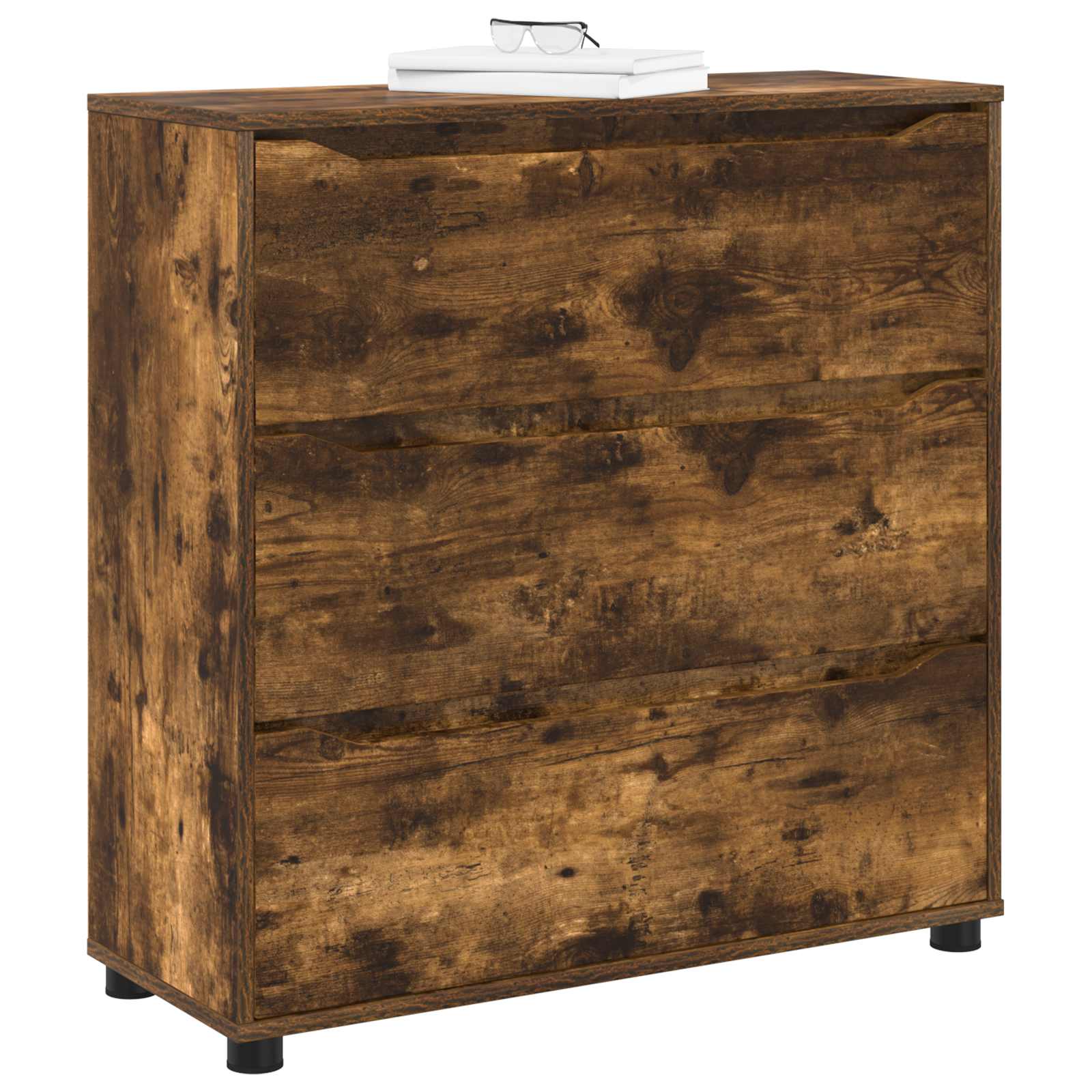 vidaXL Storage Cabinet 80 x 31 x 81 cm Engineered Wood Smoked Oak 3