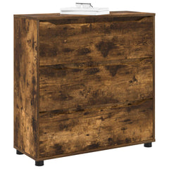 vidaXL Storage Cabinet 80 x 31 x 81 cm Engineered Wood Smoked Oak 3