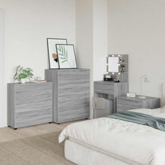 vidaXL Storage Cabinet 80 x 31 x 81 cm Engineered Wood Grey Sonoma 4