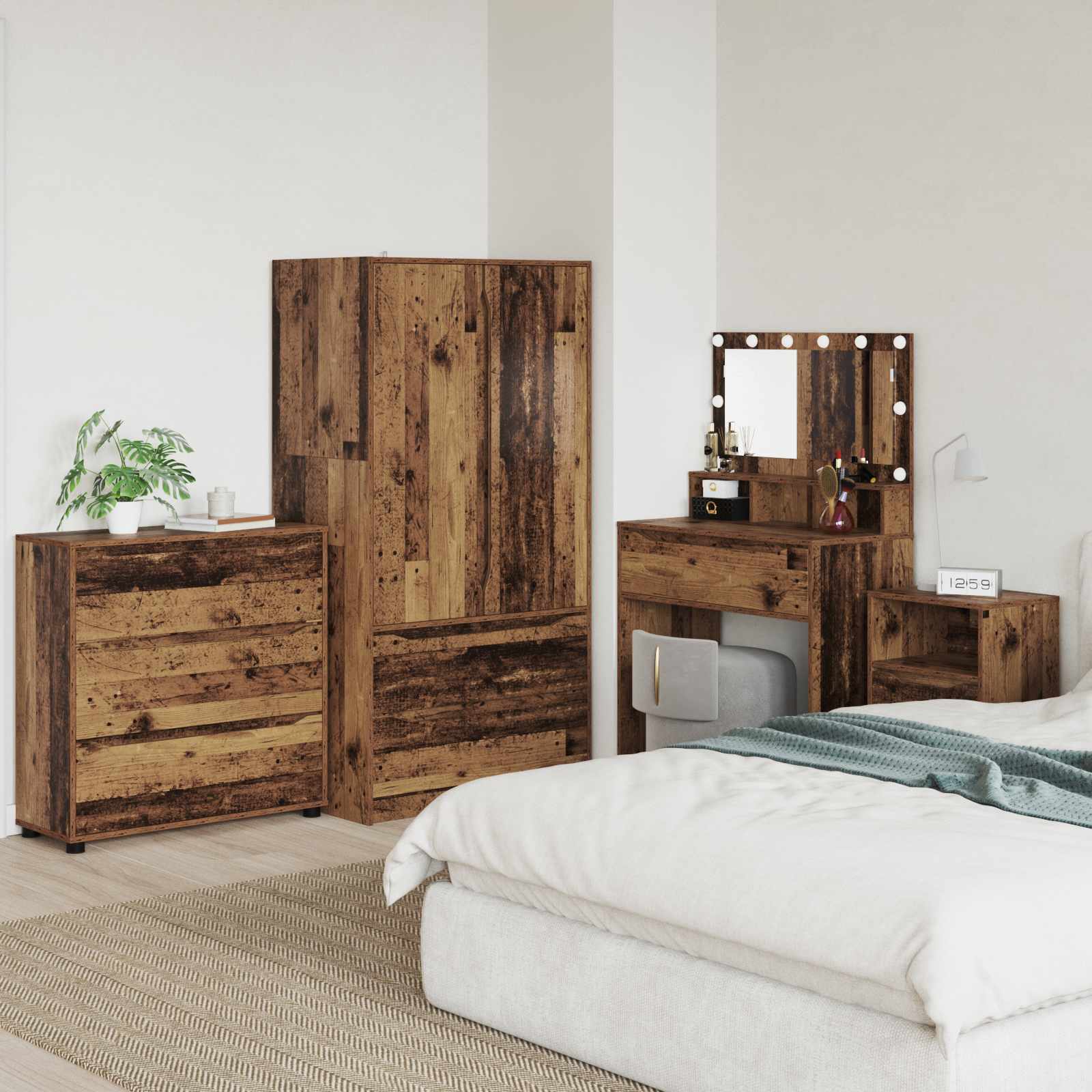 vidaXL Storage Cabinet 80 x 31 x 81 cm Engineered Wood Old Wood 1