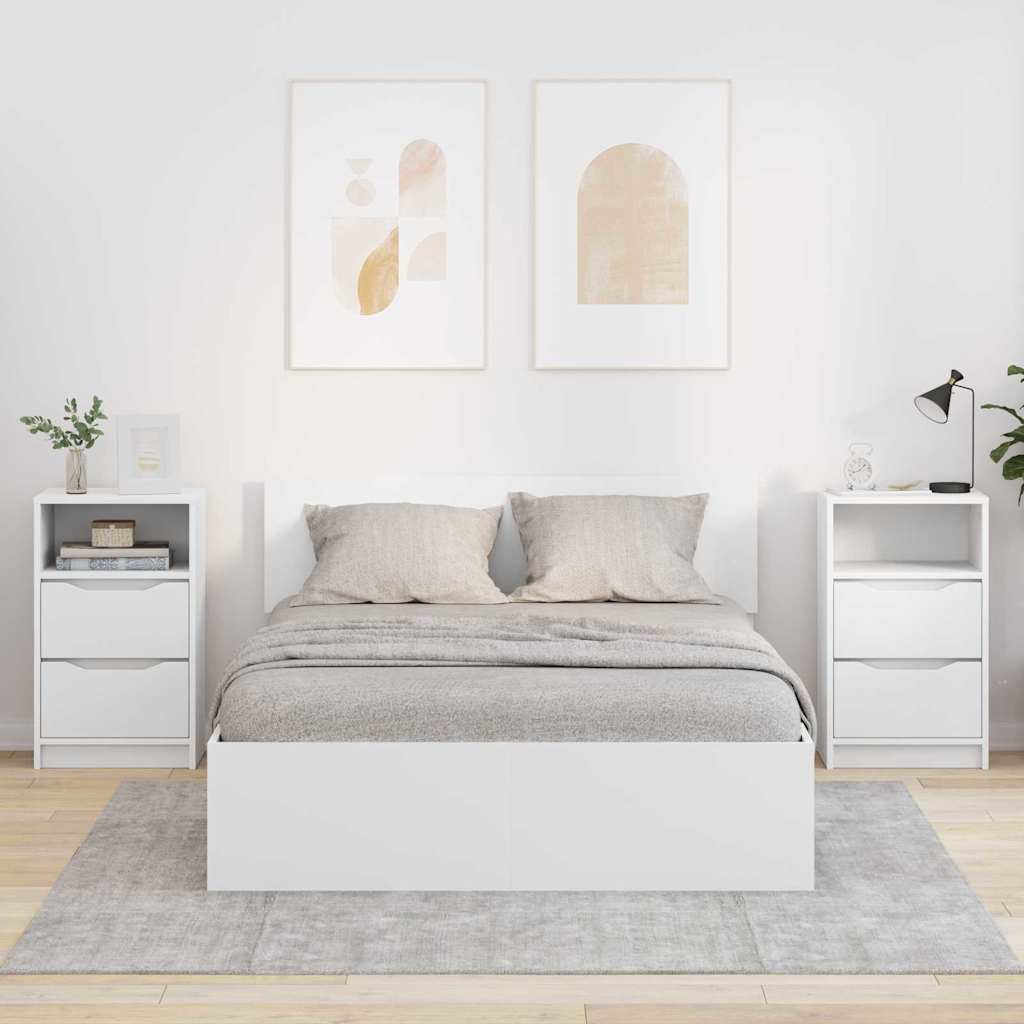 vidaXL Bedside Tables 2 pcs White 40 x 30 x 467 cm Engineered Wood 1
