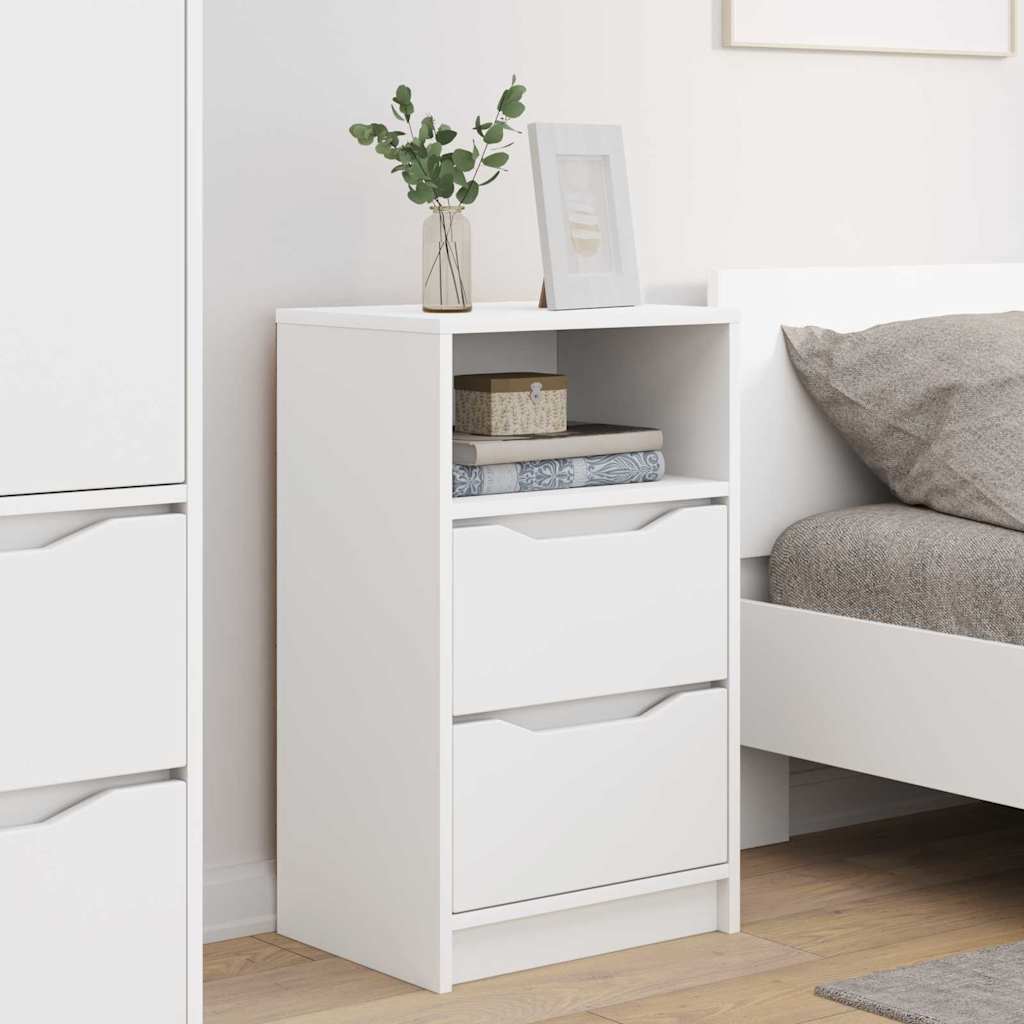 vidaXL Bedside Tables 2 pcs White 40 x 30 x 467 cm Engineered Wood 4