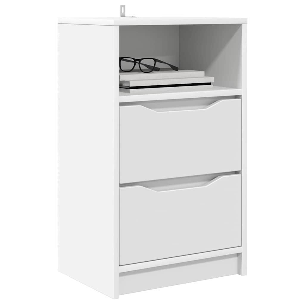 vidaXL Bedside Tables 2 pcs White 40 x 30 x 467 cm Engineered Wood 3