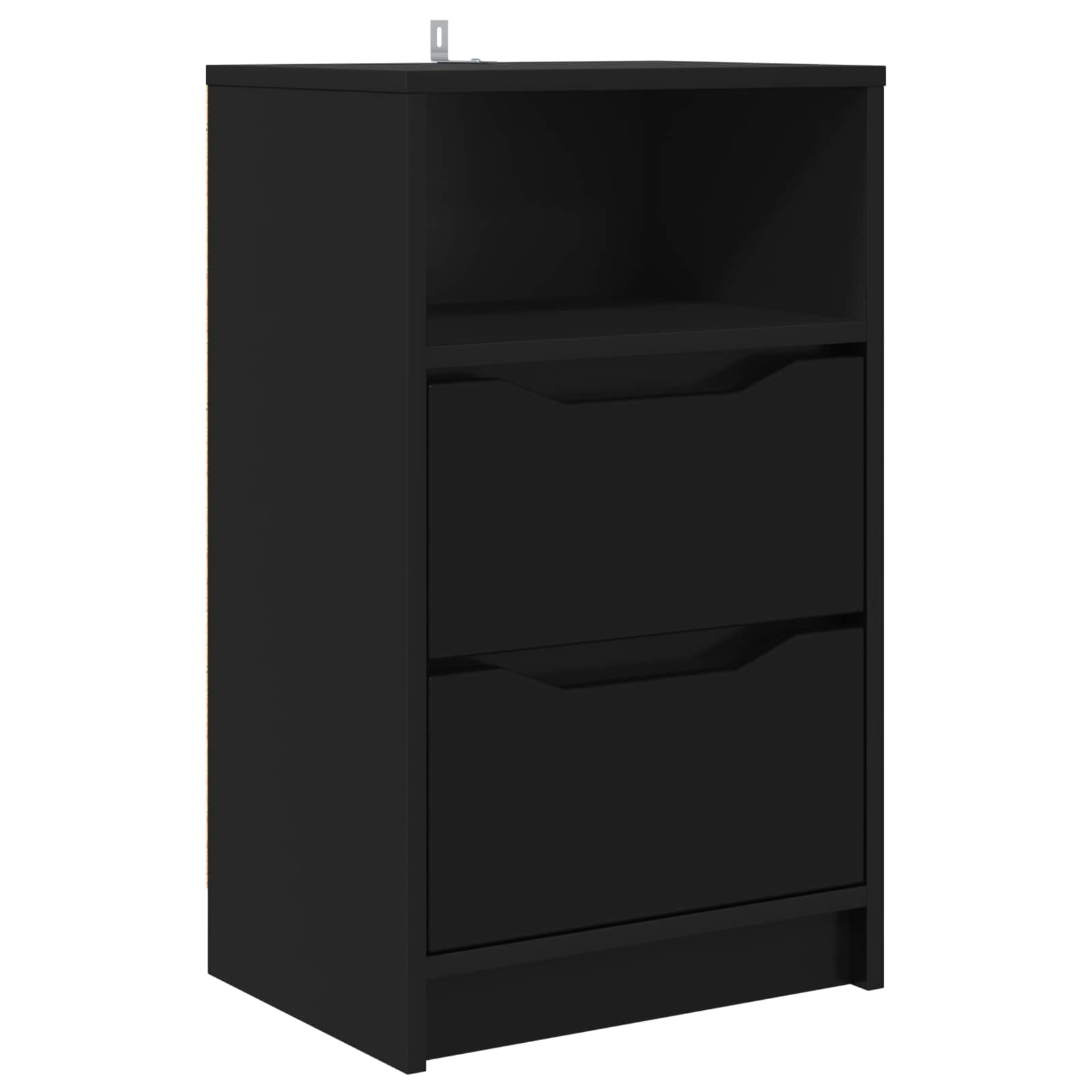 vidaXL Bedside Table Black 40 x 30 x 467 cm Engineered Wood 2