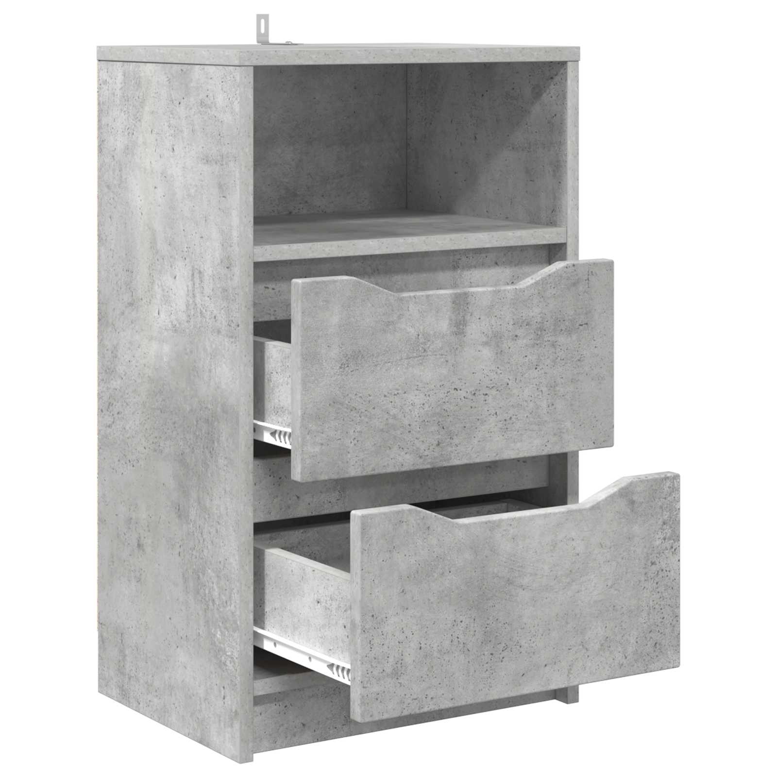 vidaXL Bedside Table Concrete Grey 40 x 30 x 467 cm Engineered Wood 5