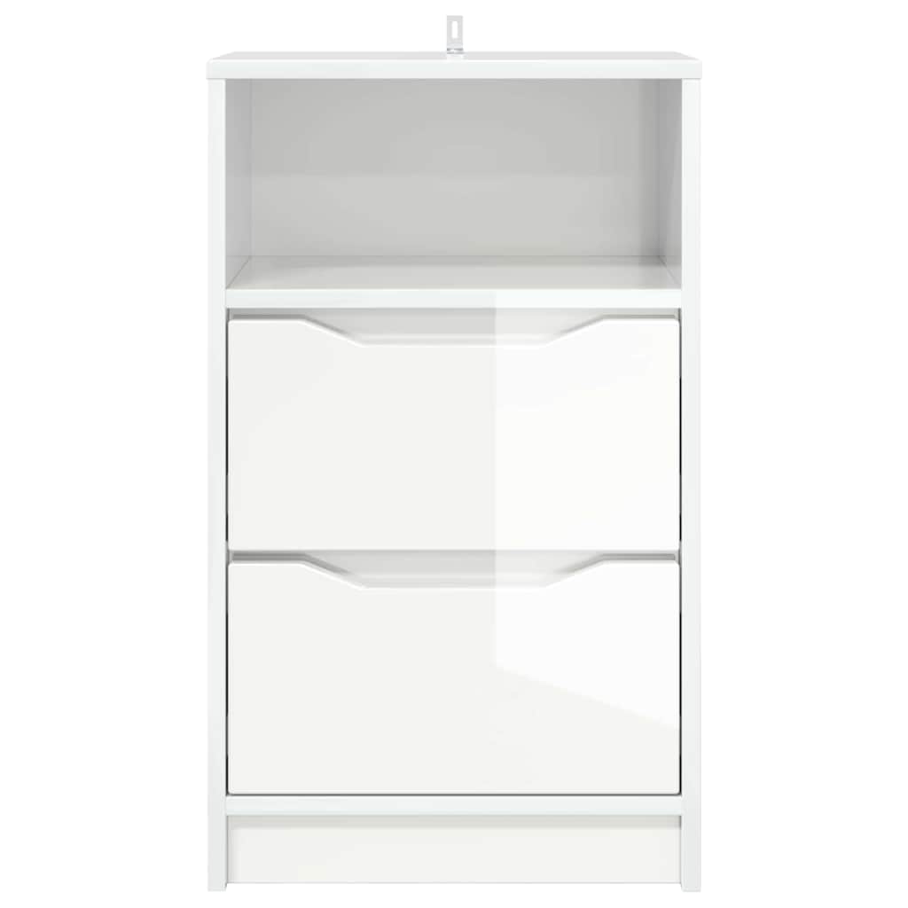 vidaXL Bedside Tables 2 pcs High Gloss White 40 x 30 x 467 cm 6