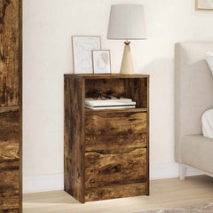 vidaXL Bedside Table Smoked Oak 40 x 30 x 467 cm Engineered Wood 1
