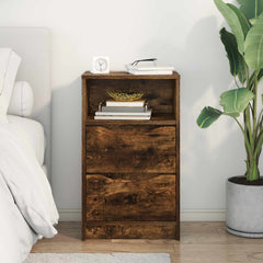 vidaXL Bedside Table Smoked Oak 40 x 30 x 467 cm Engineered Wood 4