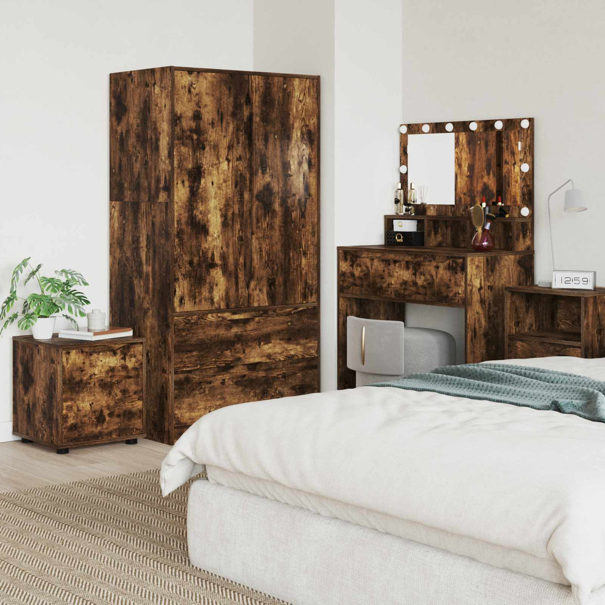 Bathroom Cabinet 40.5 x 40 x 44 cm Engineered Wood Smoked oak