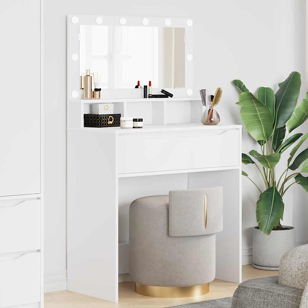 vidaXL Bedroom Dressing Tables White 80 x 39.6 x 135 cm 1