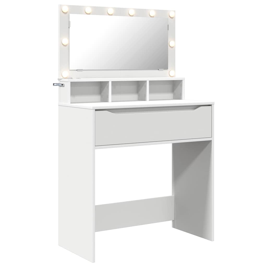 vidaXL Bedroom Dressing Tables White 80 x 39.6 x 135 cm 2