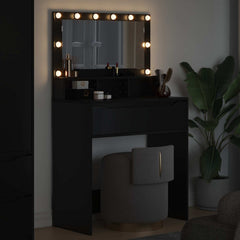 vidaXL Bedroom Dressing Tables Black 80 x 39.6 x 135 cm 4