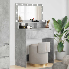 vidaXL Bedroom Dressing Tables Concrete Grey 80 x 39.6 x 135 cm 1