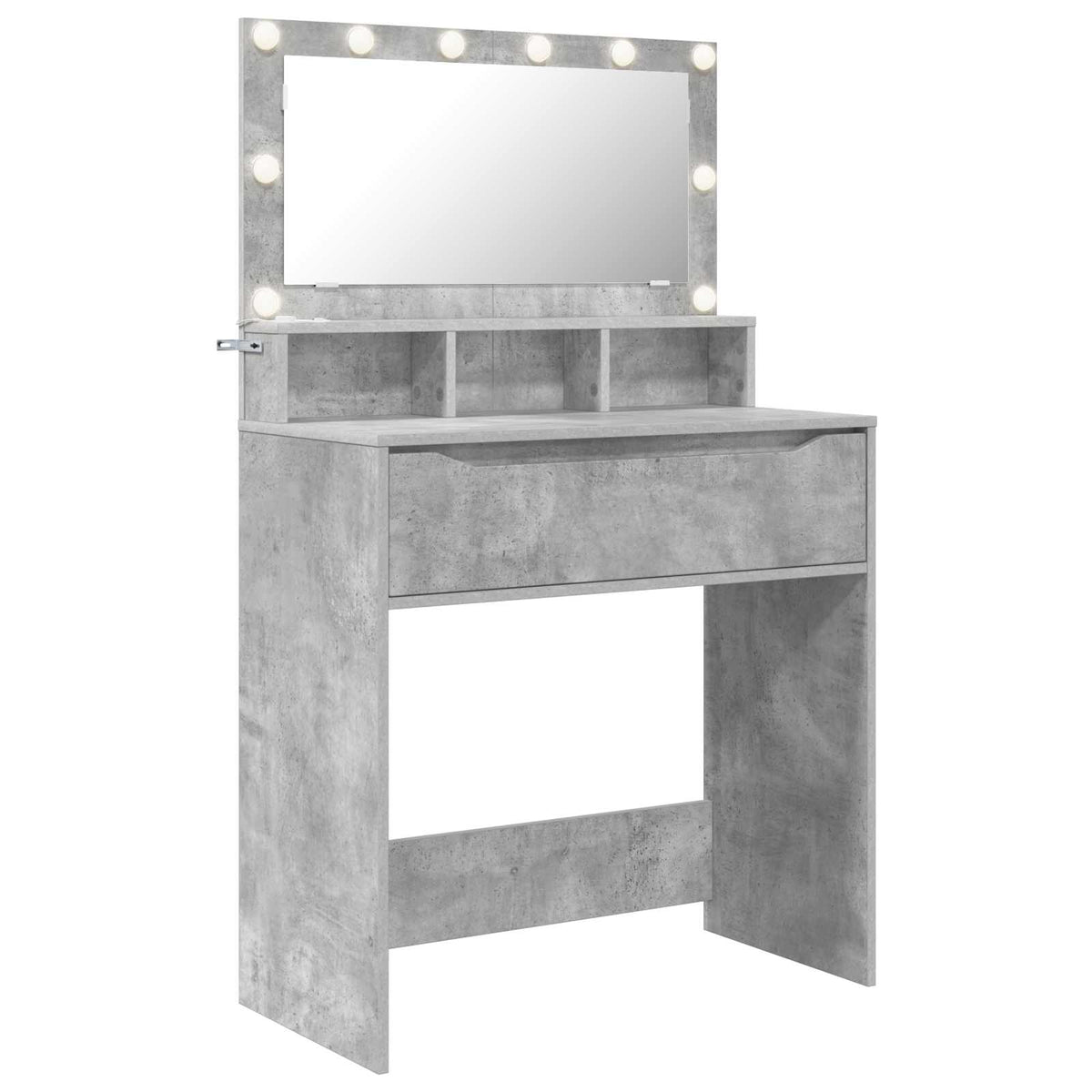 vidaXL Bedroom Dressing Tables Concrete Grey 80 x 39.6 x 135 cm 2