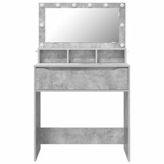vidaXL Bedroom Dressing Tables Concrete Grey 80 x 39.6 x 135 cm 6