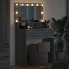 vidaXL Bedroom Dressing Tables Grey Sonoma 80 x 39.6 x 135 cm 4