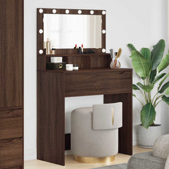 vidaXL Bedroom Dressing Tables Brown Oak 80 x 39.6 x 135 cm 1