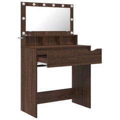 vidaXL Bedroom Dressing Tables Brown Oak 80 x 39.6 x 135 cm 5