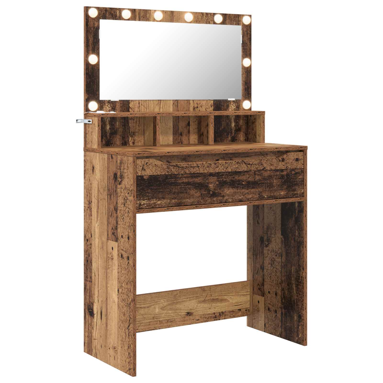vidaXL Bedroom Dressing Tables Old Wood 80 x 39.6 x 135 cm 2