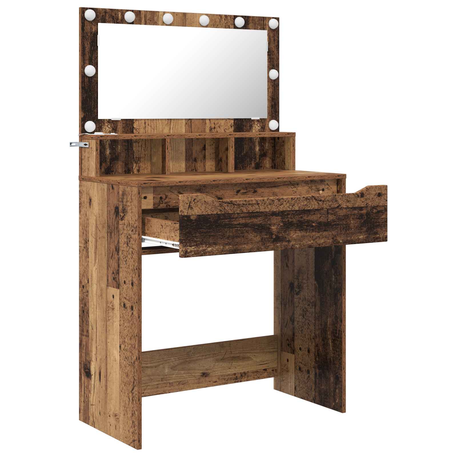 vidaXL Bedroom Dressing Tables Old Wood 80 x 39.6 x 135 cm 5