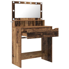 vidaXL Bedroom Dressing Tables Old Wood 80 x 39.6 x 135 cm 5