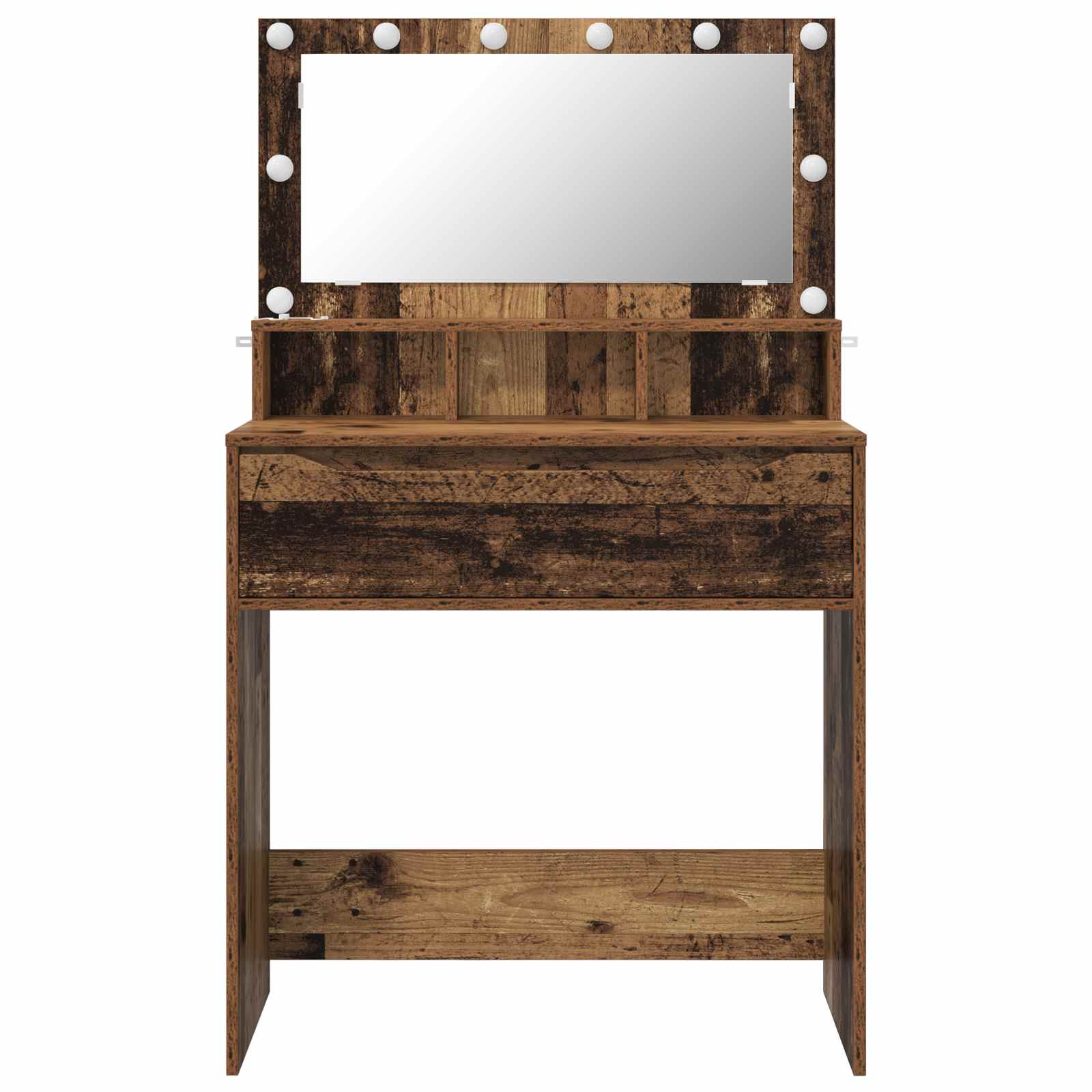 vidaXL Bedroom Dressing Tables Old Wood 80 x 39.6 x 135 cm 6