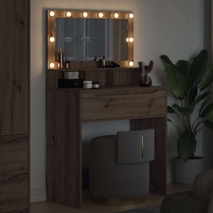 vidaXL Bedroom Dressing Tables Artisan Oak 80 x 39.6 x 135 cm 4
