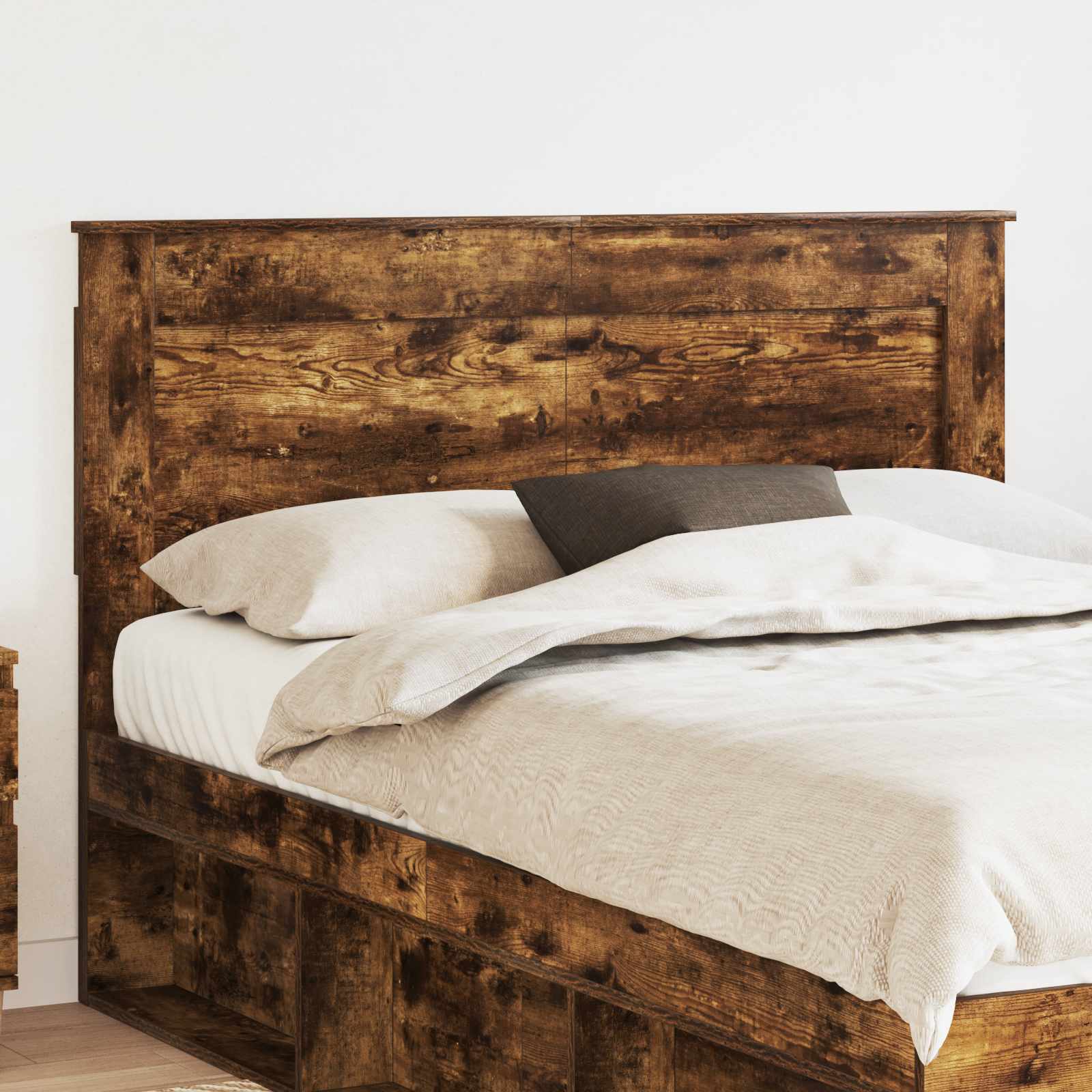 vidaXL Headboard Smoked Oak Engineered Wood 1