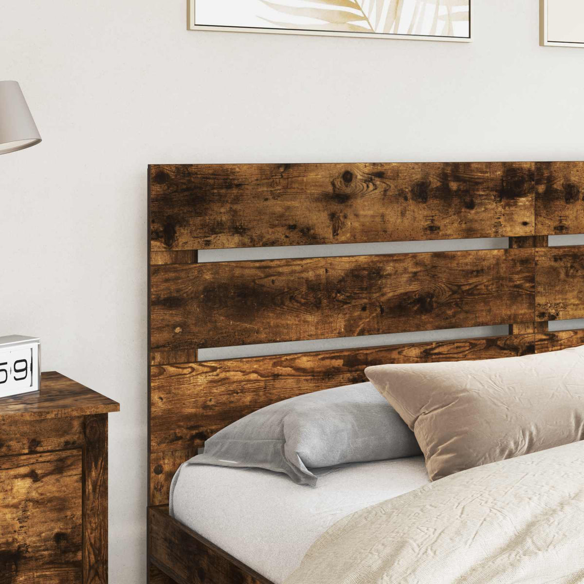 Headboard Engineered Wood Smoked oak 180 cm