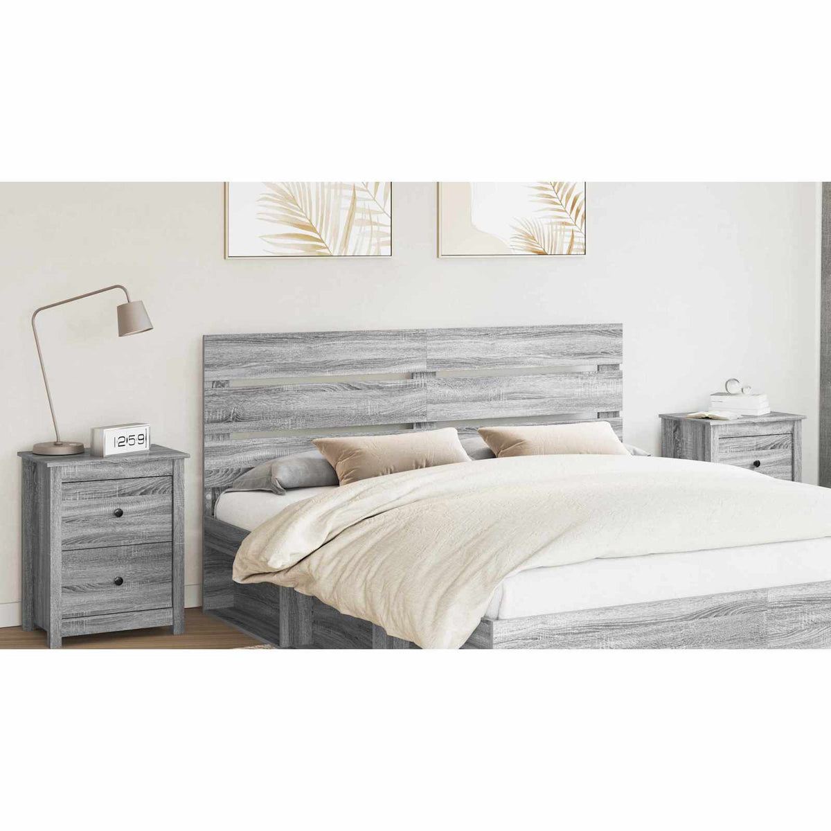 vidaXL Headboard Engineered Wood Grey sonoma