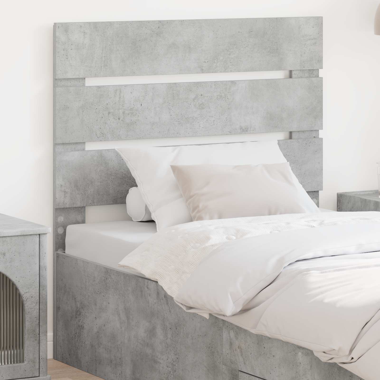 vidaXL Headboard Concrete Grey Engineered Wood 1
