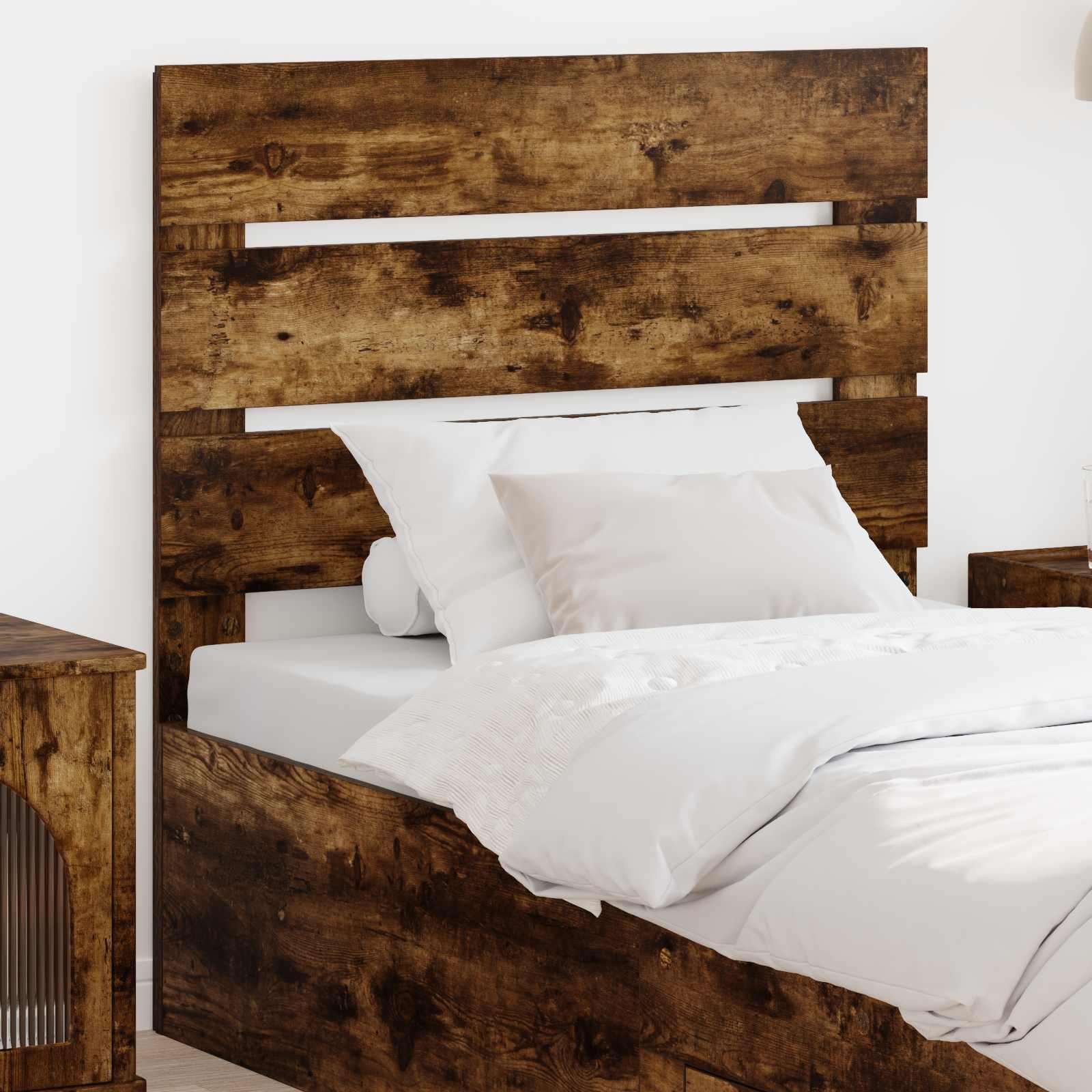 vidaXL Headboard Smoked Oak Engineered Wood 1