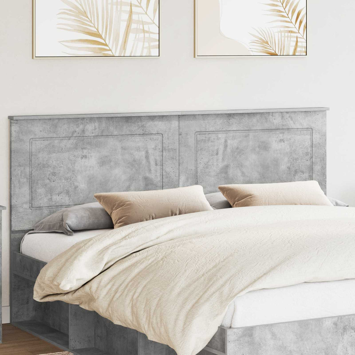 vidaXL Headboard 100 cm Engineered Wood Concrete Grey