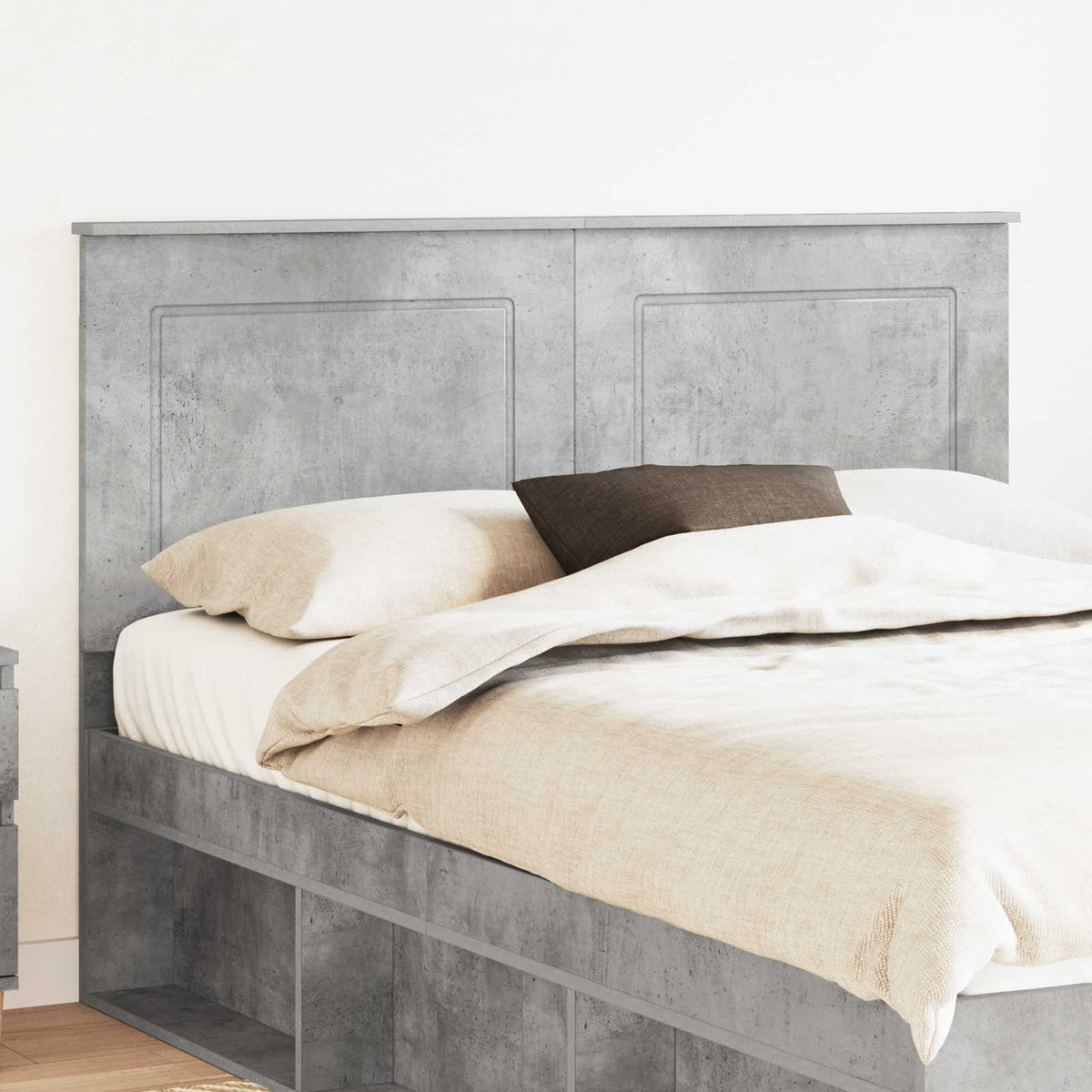 vidaXL Headboard 100 cm Engineered Wood Concrete Grey