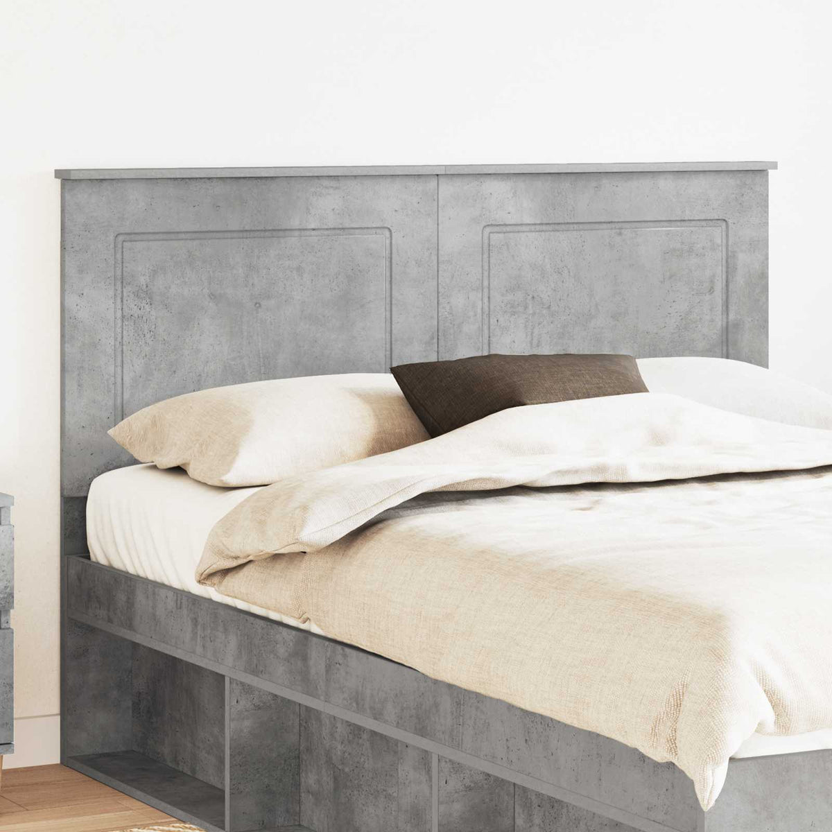 vidaXL Headboard 100 cm Engineered Wood Concrete Grey