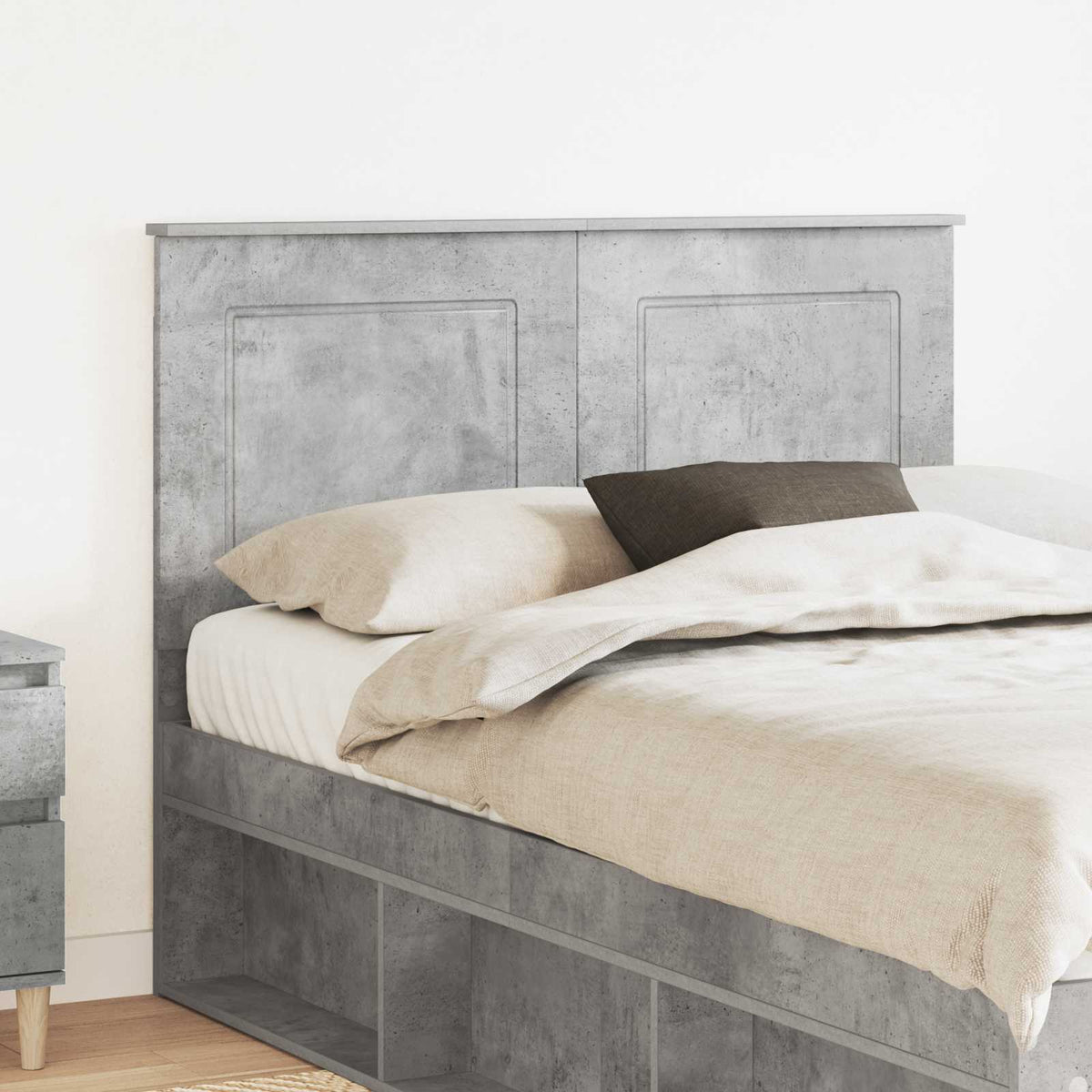 vidaXL Headboard 100 cm Engineered Wood Concrete Grey