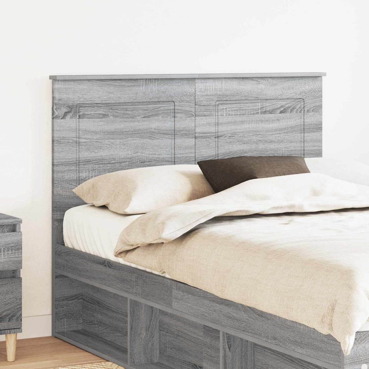 vidaXL Headboard 100 cm Engineered Wood Grey Sonoma