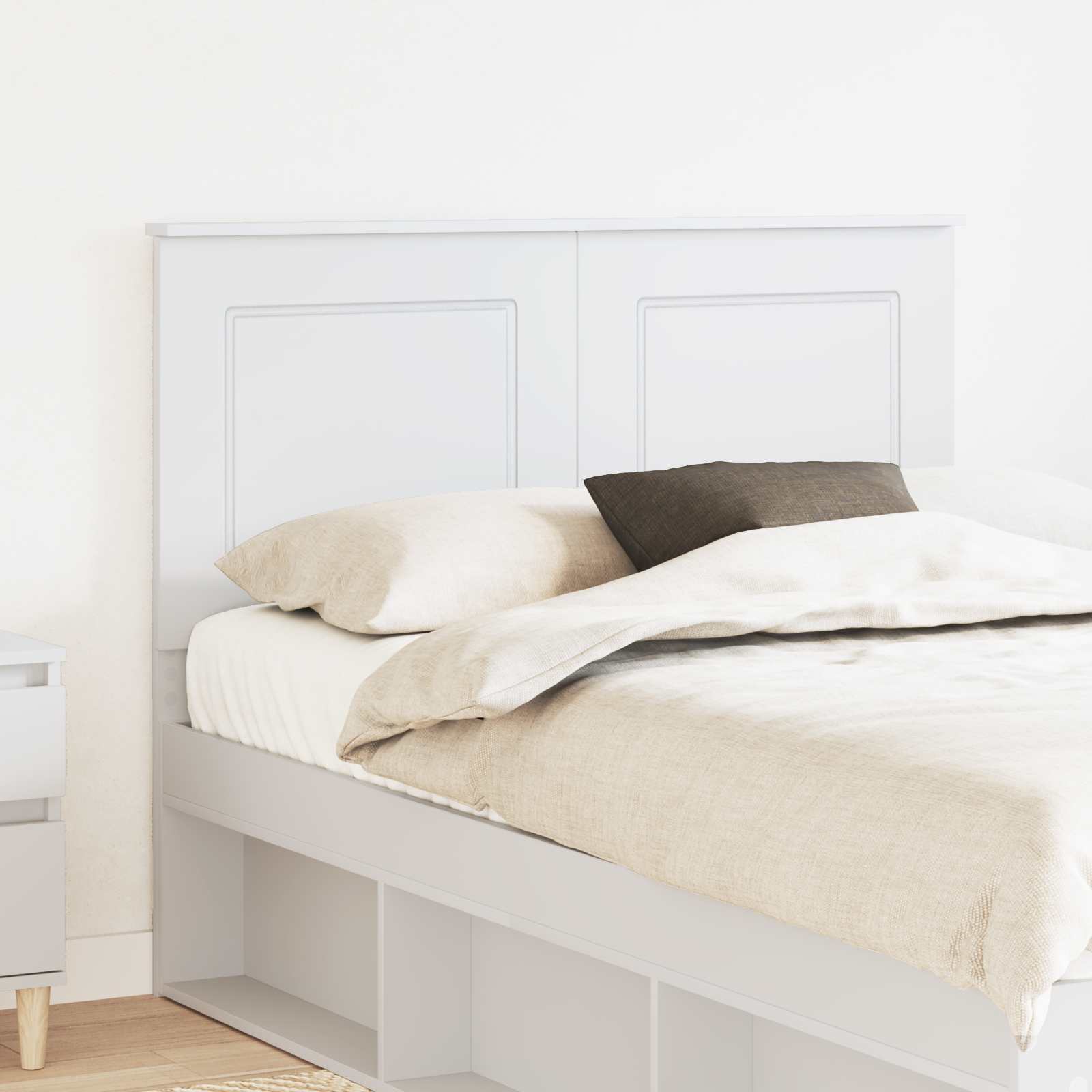 vidaXL Headboard White 100 cm Engineered Wood 1