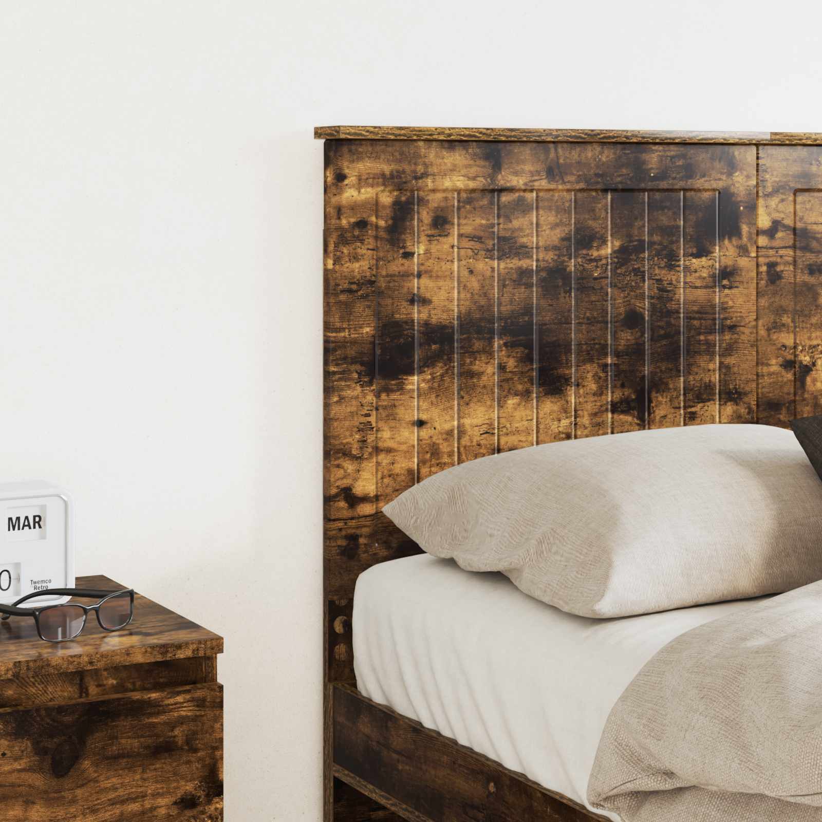 vidaXL Headboard Smoked Oak Engineered wood 3