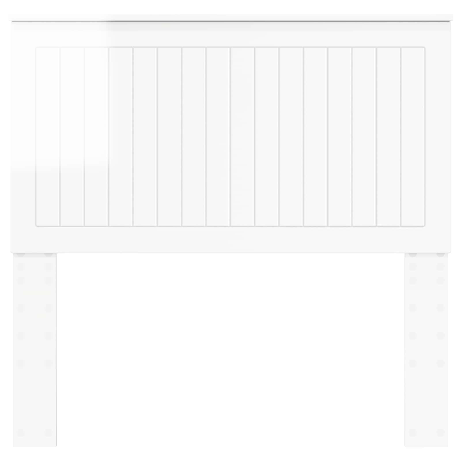 vidaXL Headboard Gloss White Engineered wood 4