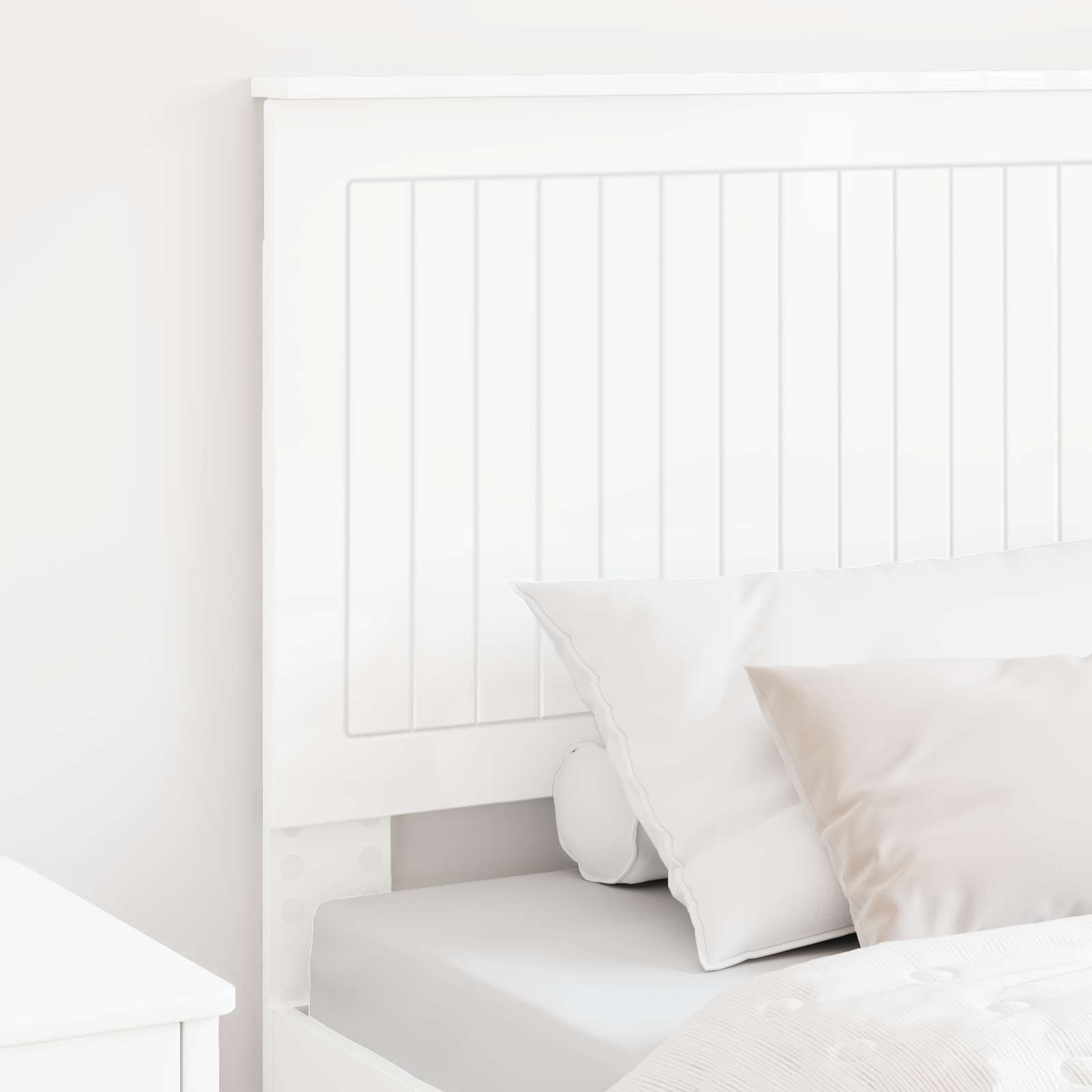 vidaXL Headboard Gloss White Engineered wood 3