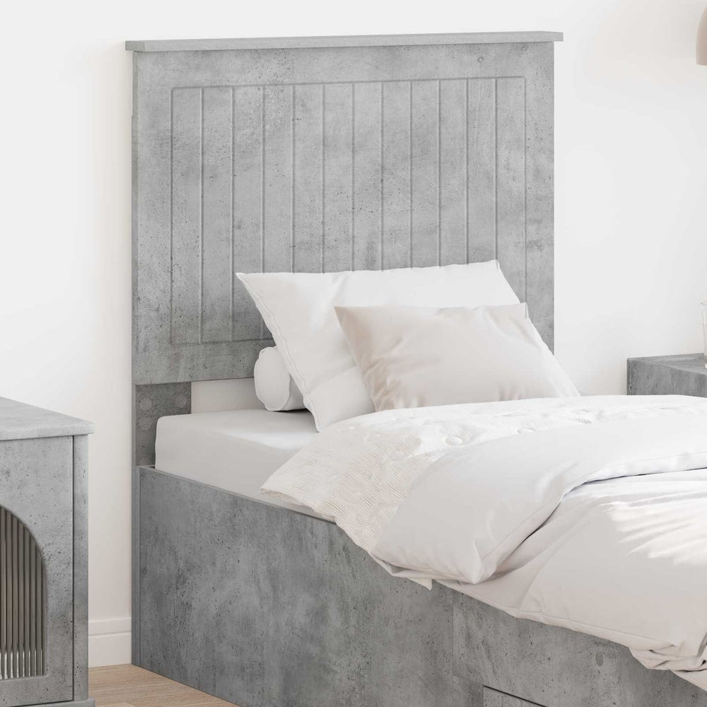 Headboard Engineered wood Concrete Grey 75 cm