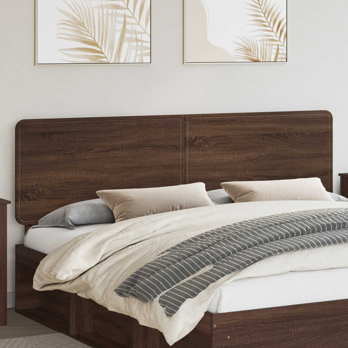 vidaXL Headboard Engineered wood Brown oak