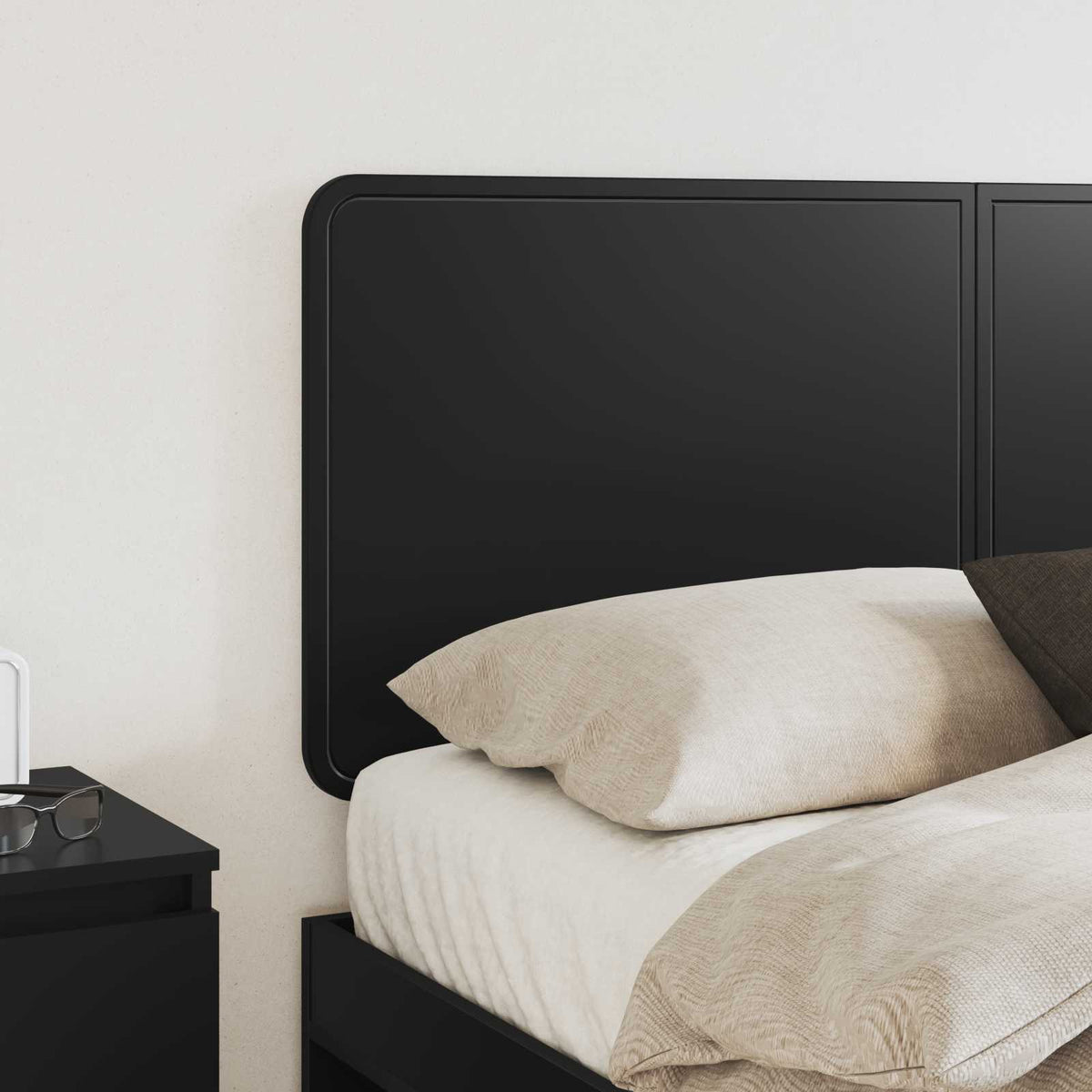 Headboard Engineered wood Black 140 cm